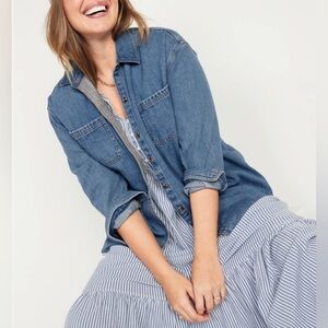 Denim Boyfriend Shirt-Old Navy